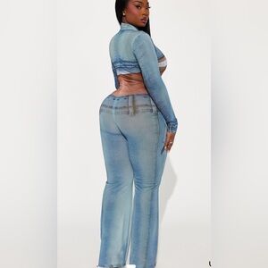 Fashion Nova Blue and Brown Jumpsuits x2 $30 for both